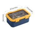 thumbnail image 3 of RRJ Stainless Steel Insulated Lunch Box, Compartmentalized Bento Box For Office Workers Study, Leakproof Thermal Food Container With Rice Divider For Meal Prep Office Study Picnic, 3 of 6