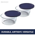 thumbnail image 2 of Couvercles pour Contenants Ronds en Verre Pyrex and Anchor (2 Tasses, Vert-Lot de 4), 2 of 4