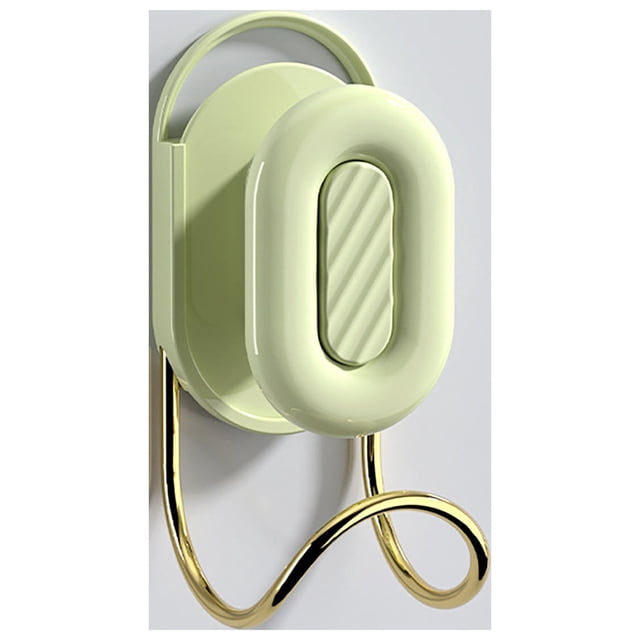 Heavy Duty Towel Rack Hooks - Super Load Capacity Traceless Adhesive Hanger for Kitchen Bathroom Organization, Damage-Free Mounting on Tile Glass Surfaces Hzhnb | Plastic, Green