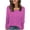 Hot Pink A, variant on WRKEKC Long Sleeve Shirts for Women Striped Printed Crew Neck Pullover Top Womens Versatile Crew Neck Shirt for Everyday Casual Wear