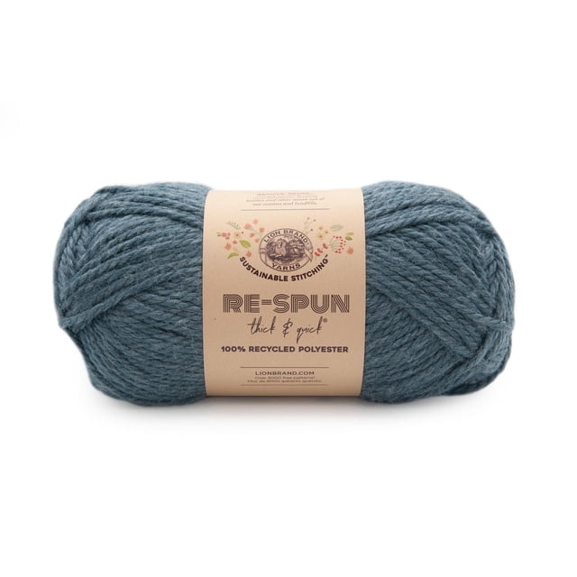 Lion Brand Re-Spun Thick & Quick Yarn #6 Super Bulky Polyester Yarn 204 m/340 g