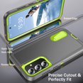 thumbnail image 4 of KOMI for Samsung Galaxy S24 Plus Case for Samsung S24 Plus Phone Case with Built in Kickstand, Shockproof/DropProof Military Grade Protective Cover for Galaxy S24 Plus 5G Grey/Green, 4 of 5
