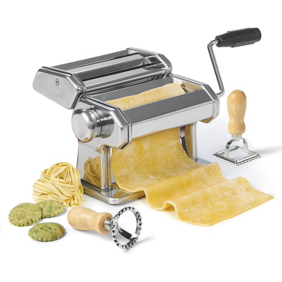 Manual Pasta Maker, 9 Settings, Spaghetti & Fettuccine