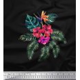 thumbnail image 1 of Soimoi Poly Georgette Fabric Floral & Leaves Tropical Print Fabric by the Yard 42 Inch Wide, 1 of 2