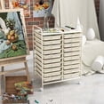 thumbnail image 4 of Costway 20 Drawers Rolling Storage Cart Art Craft Organizer on Wheels Multipurpose White, 4 of 10