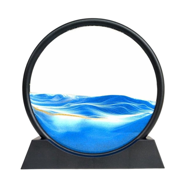 Peinture Artistique de Sables Mobiles Images Dynamiques Ne Se Répètent Jamais 12 Po Bleu