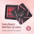 thumbnail image 1 of Swiss Beauty Matte Lip Liner - Pack of 12, 1 of 4