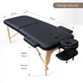 thumbnail image 2 of Extra-Wide Portable Massage Table, 73" Length, 28" Width Professional SPA Massage Bed with Thick Cushion. 2 Folding Height Adjustable SPA Bed with Face Cradle, Arm Rests & Carrying Bag (Beech, Black), 2 of 7