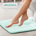 thumbnail image 4 of 1 Contour Clara Clark Bath Mat Bathroom Rug - Absorbent Memory Foam Bath Rugs - Non-Slip, Thick, Cozy Velvet Feel Microfiber Bathrug, Plush Shower, Toilet- Floor Bathmats Carpet - Aqua - 24"x19", 4 of 6