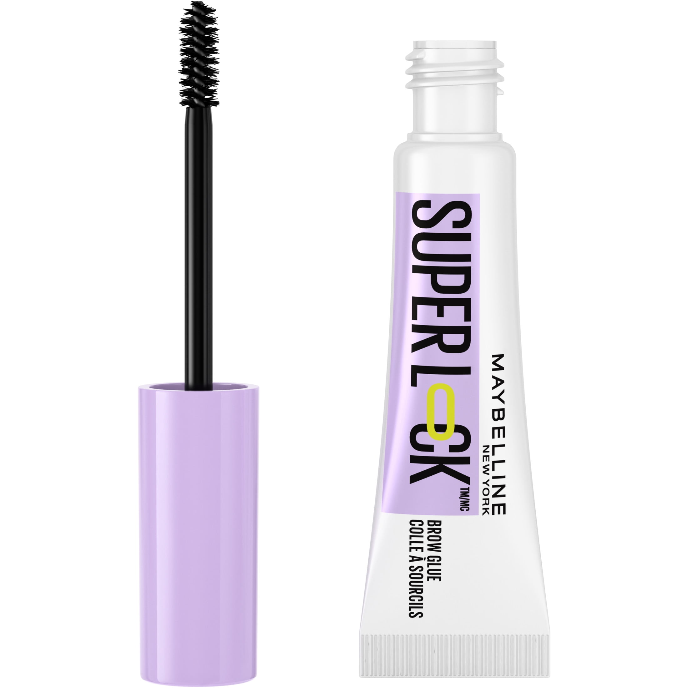 Colle à sourcils SuperLock de Maybelline, gel à sourcils transparent, tenue de 24 heures, black ,7 ml