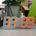 thumbnail image 3 of Fridja Liquidation d'Été Réveil Numérique à DEL, Horloge Murale pour Adolescents, Mode Nuit Réglable Horloge Électronique de Table Horloge Murale pour Salon, Chambre et Bureau, 9,3 Pouces X 3,3 Pouces, Orange, 3 of 5