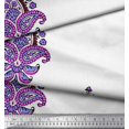 thumbnail image 2 of Soimoi Georgette Viscose Fabric Floral & Paisley Block Decor Fabric Printed Yard 42 Inch Wide, 2 of 3