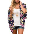 thumbnail image 1 of T-shirts pour Femmes Mode Décontractée Mode Ample Rétro Imprimé Multicolore Cardigan à Manches Mi-Longues Vestes en Jean pour Femmes Mode, 1 of 5
