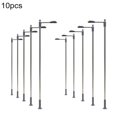 thumbnail image 2 of Allume 10Pcs Model Railway Train HO OO Scale Lamp Post Street Lights LEDs 104mm Black, 2 of 10