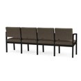 thumbnail image 5 of Lenox Steel Reception Waiting Room 4 Seats Chair / Black Steel / Brown, 5 of 5