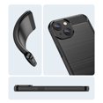 thumbnail image 3 of PANDACO Navy Brushed Metal Case & Screen Protector for iPhone 14 Plus, 3 of 4