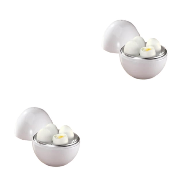 relayinert Breakfast Routine Microwave Egg Cooker Lightweight And Portable Eggs Steamer 2Set