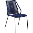 thumbnail image 3 of Afuera Living Chaise de Salle à Manger Moderne en Tissu de 19 Pouces Bleue (Ensemble de 2), 3 of 9