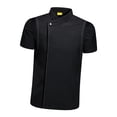 thumbnail image 4 of lionlar Manteau de Chef Veste à Manches Courtes Café Restaurant Unisexe Noir TG, 4 of 8