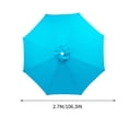 thumbnail image 3 of Dvkptbk 8.8ft Beach Umbrella for Sand, Outdoor Portable Patio Umbrella Replacement Canopy for 8 Ribs, 3 of 5