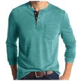 thumbnail image 1 of Stylish Men's Button-Up Long Sleeve T-Shirt for Autumn Casual Wear Comfortable Base Layer for Everyday Use Fashionable Rounded Neck Tee, 1 of 7