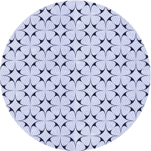 Ahgly Tapis Rond Lavable en Machine Intérieur Transitionnel Bleu Lavande, 3 Pieds Rond