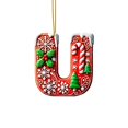 thumbnail image 2 of Hbdhejl 26 Pieces Red Letters Christmas Tree Decorations Candy Cane Letters With Berry Pattern Mini Alphabet Hanging Ornaments Party Home 2D Acrylic Christmas Tree, 2 of 4
