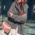thumbnail image 1 of IMENGL Autumn winter heavy needle thickened cardigan, Gray M, Size M-2XL, 1 of 4