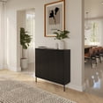 thumbnail image 1 of Nexera Slim 2-Door Storage Accent Cabinet, Black, 1 of 9