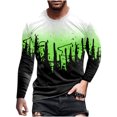 thumbnail image 1 of Chandail à Manches Longues pour Hommes Mode Décontractée Col Rond Chandail à Enfiler Imprimé T-Shirt à Manches Longues Blouse, 1 of 9