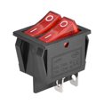 thumbnail image 1 of Unique Bargains Boat Rocker Switch Double position Red Toggle Switch for Boat Car Marine 4pins ON/OFF AC250V/15A 125V/20A, 1pcs, 1 of 4