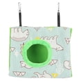 thumbnail image 1 of Bird Hanging Bed, Bird Hammock Bear Pattern Triangular Shape Pet Supplies Soft Comfortable Easy To Hang  For Bird Cage S Bear Pattern And Green Bottom, 1 of 8