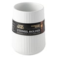 thumbnail image 4 of Thyme & Table, Ceramic Ribbed Kitchen Utensil Holder, White, 4 of 5