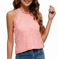thumbnail image 4 of Tank , Fashionable Sleeveless Shirt Keyhole Back Stylish  For Summer Pink XL, 4 of 6