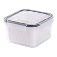 thumbnail image 2 of Vaidha Fruit Vegetable Storage Containers for Fridge Draining Fresh Containers 3 in 1 Produce Storage Containers Large Organizer Bins with Lid & Colander, 2 of 4