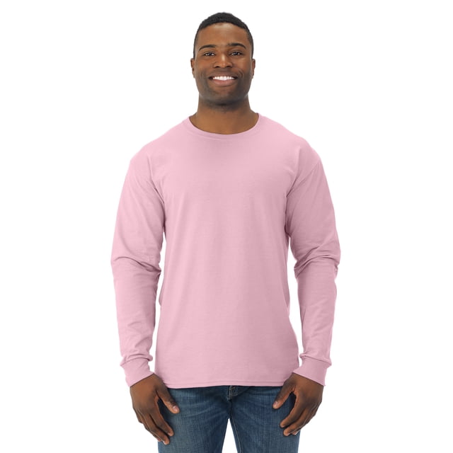 Jerzees T-Shirt à Manches Longues pour Hommes DRI-POWER Active, S, Rose Classique