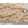 thumbnail image 3 of Soimoi Polyester Crepe Fabric Flamingo Bird Fabric Prints by Yard 52 Inch Wide, 3 of 3