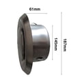 thumbnail image 2 of 1pcs Grille d'Évacuation d'Air Ronde Murale en Acier Inoxydable avec Couvercle en Métal pour Climatiseur, Ventilation, CVC 100 125 150 mm, 2 of 8