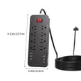 thumbnail image 3 of Cagogo US Standard Power Strip, Rallonge Robuste 2500 W avec 8 Prises CA, 6 Ports USB et 2 Ports Type‐C, Parasurtenseur Power Board pour Bureau à Domicile et Résidence Étudiante, Prise Électrique pour la Maison, 3 of 6