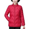 thumbnail image 1 of MAWCLOS Ladies Lightweight Solid Color Puffer Coats Winter With Pockets Down Jackets Big Red 3XL, 1 of 4
