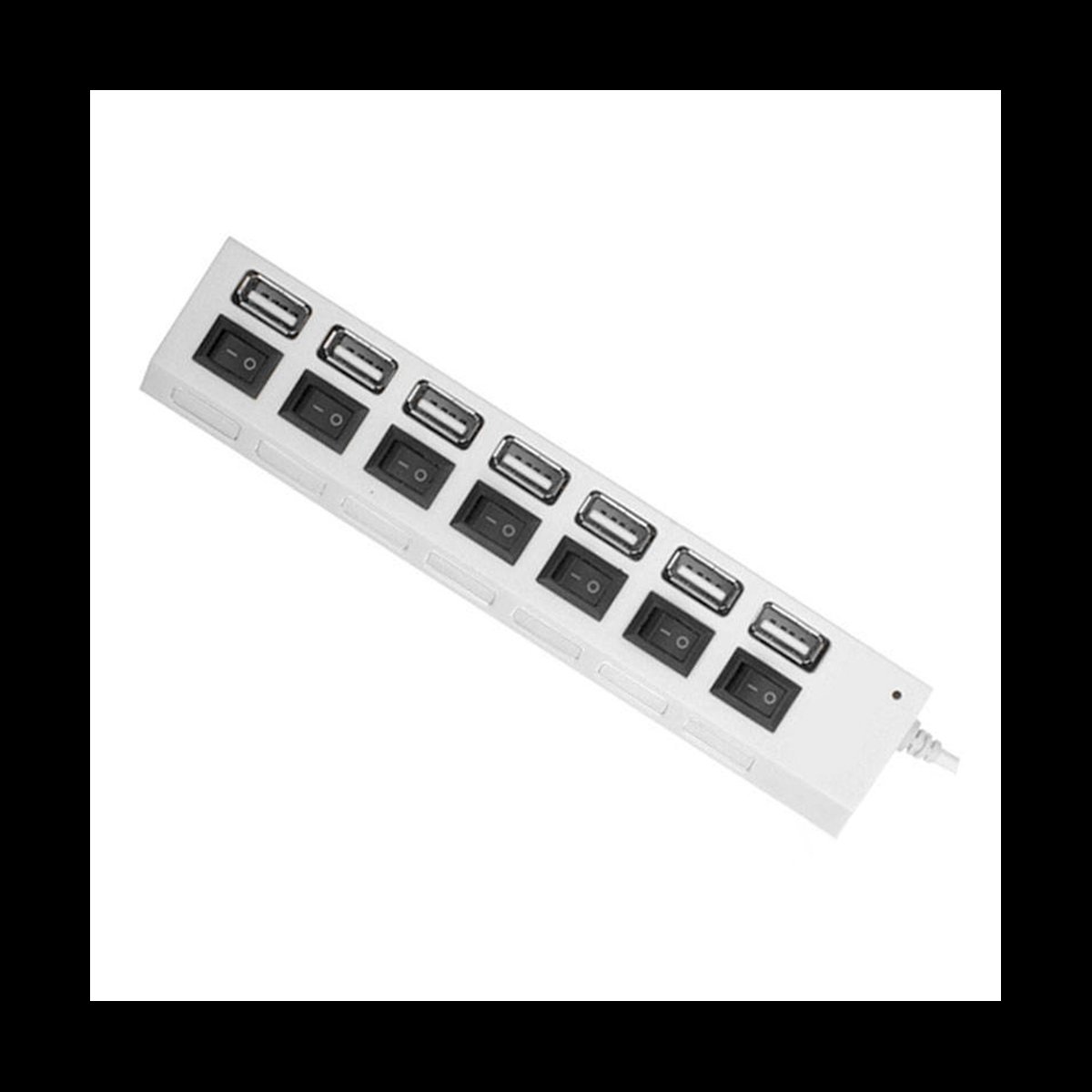 USB Hub 2.0 USB Splitter Multi Hub Adapter USB Several Ports Power Adapter with Switch Accessories for PC Laptop,White,1 x USB Splitter,White
