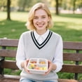 thumbnail image 5 of Food Storage Solution 1PC Snack Containers Reusable Bento with 3 Compartments for Meal Prep and Everyday Use and Adults in Kitchen Dining and Travel, 5 of 5