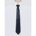 thumbnail image 2 of INSPIRE CHIC Men's Solid Color Narrow Stripes Necktie Graduation Suit Formal Ties Navy Blue, 2 of 5