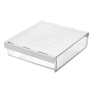 Kcavykas Clearance Sales Under Desk Drawer Organizer Self-Adhesive Under Desk Storage Slide Out Drawer Hidden attachment Plastic Workspace Organizers for office Home Stationery