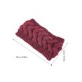 thumbnail image 3 of Bandeau d'Hiver pour Femmes, Élastique, Chaud pour la Tête, Épais, Bandeau d'Hiver, Cache-Oreilles pour Dames, Style Simple, Accessoires pour Cheveux pour Femmes, Rouge Violacé, 3 of 6