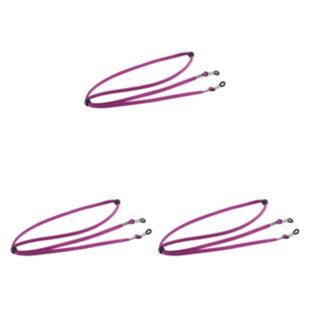 Transemion Eyeglass Strap Non- for Slip Stretchy Universal Rope Eyewear Sports Retainer Purple 26.77 Inch 3Set