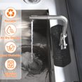 thumbnail image 3 of Splash Guard for Kitchen Sink, Silicone Faucet Guard Mat Drain Drying Pad, Sink Faucet Splash Catcher, Splash Guard Mat for Kitchen, Bathroom, Bar, Farmhouse, RV (Black), 3 of 8