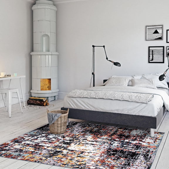 ECARPET Contemporary Abstract Area Rug for Living Room Bedroom Morocco Vintage Collection