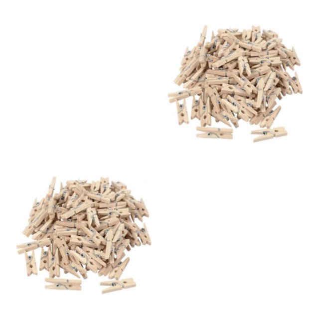 mmirethe Durable Wooden Clothespins - Convenient To And Multipurpose Clips For Photo And Decoration Wooden Clips Fashion 25mm锛?00锛?2PCS