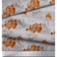 thumbnail image 2 of Soimoi Gray Cotton Poplin Fabric Text & Europe Map Travel Print Fabric by the Yard 56 Inch Wide, 2 of 5